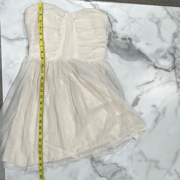 White Dress with Gold Sparkles - Picture 6 of 6